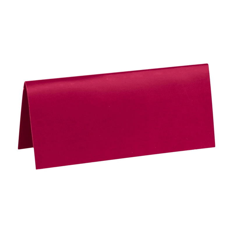 Bordkort Bordeaux - 10 stk (7 x 3 cm) | Rødt tema Bordnumre / bordkort / holdere - Temashop