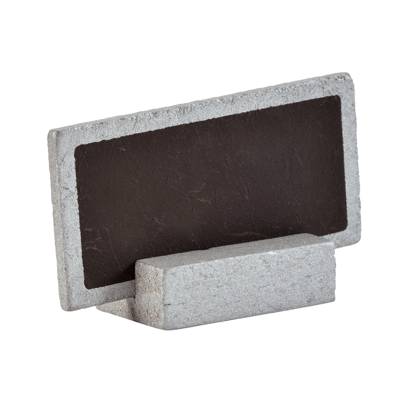 Trætavle Bordkort Sølv - 6 stk (6 x 3 cm) | Sølv tema Bordnumre / bordkort / holdere - Temashop