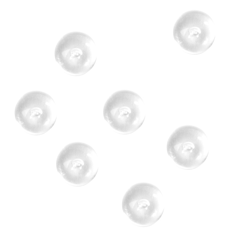 Dekorationsperler Hvid - 300 stk (7 mm) | Hvidt tema Pyntesten - Temashop