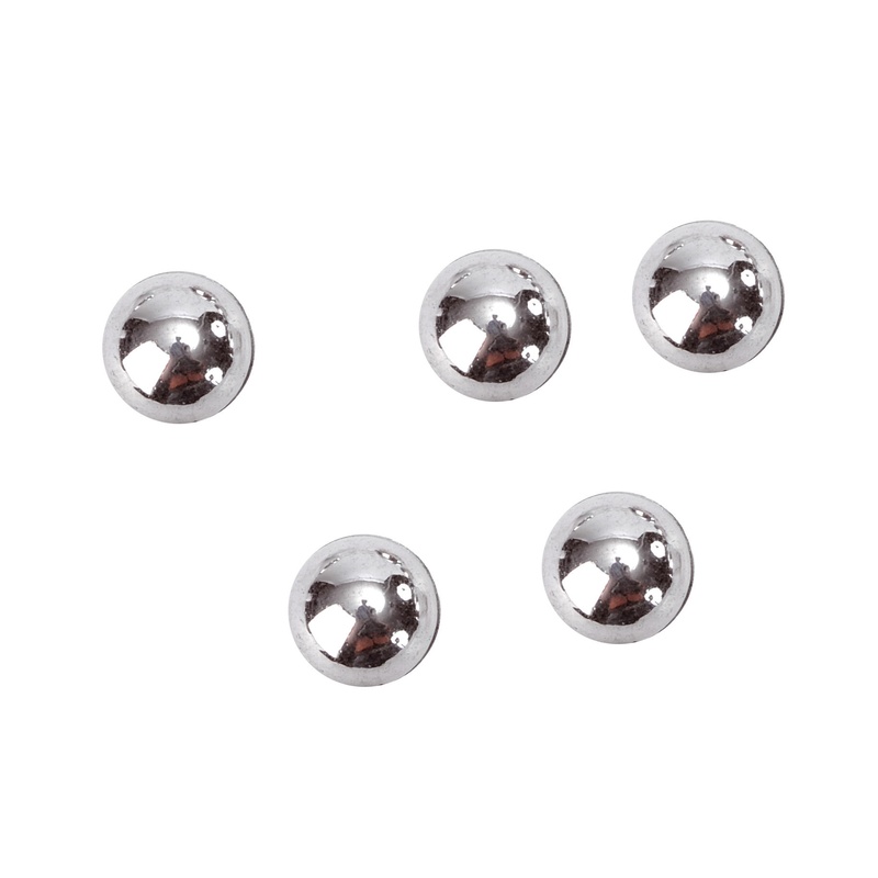 Dekorationsperler Sølv - 300 stk (7 mm) | Sølv tema Pyntesten - Temashop