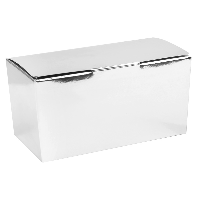 Chokoladeæsker Sølv - 25 stk (18 x 18 x 5,5 cm) | Sølv tema Æsker - Temashop