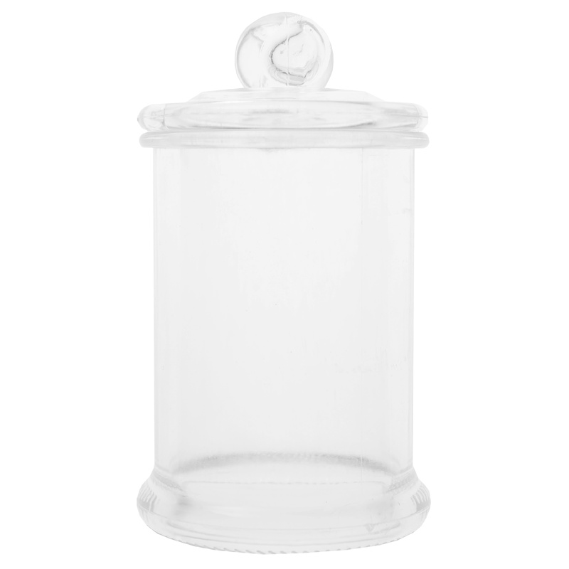 Mini Slikkrukke Transparent - 1 stk (Ø 6 x 11 cm) | Slik Glasdekoration - Temashop