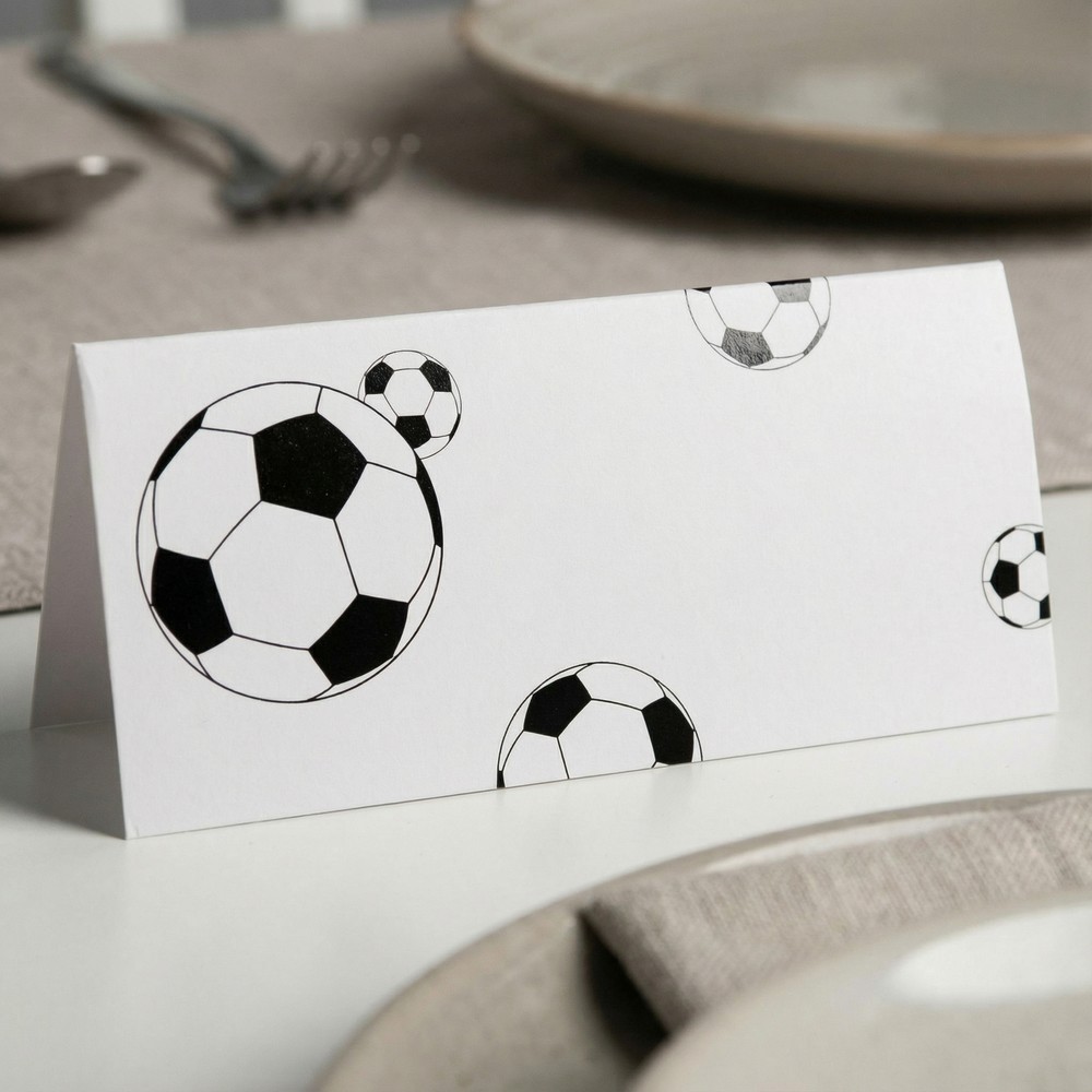 Fodbold Bordkort Hvid - 10 stk (7 x 3 cm) | Fodbold Bordnumre / bordkort / holdere - Temashop