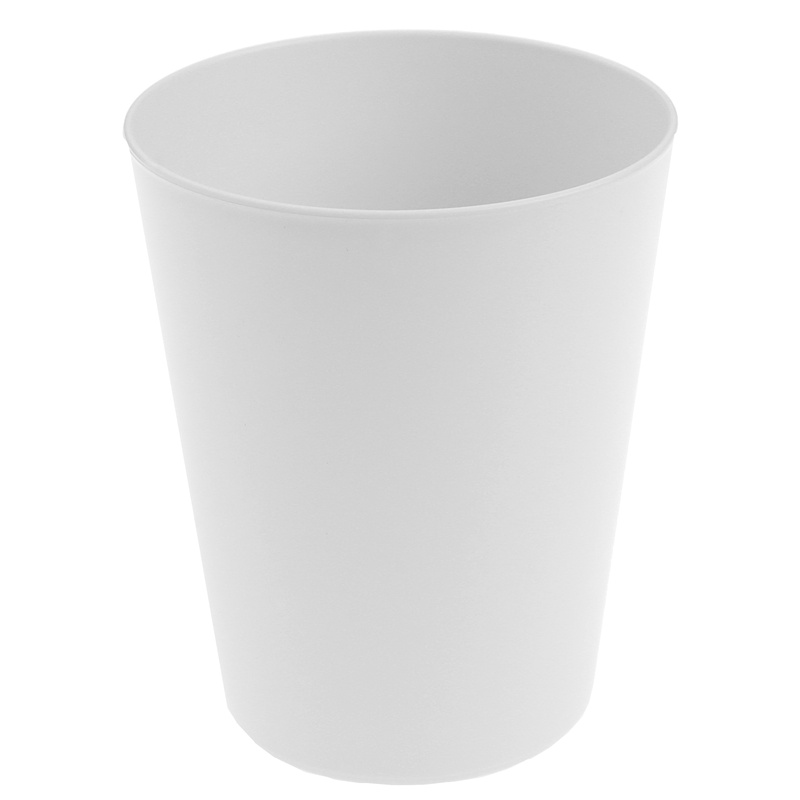 Genanvendelige Plastkrus Hvid - 6 stk (330 ml) | Hvidt tema Krus - Temashop