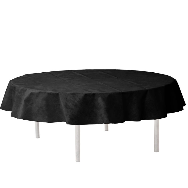 Rund Dug Sort - 1 stk (Ø 180 cm) - Temashop