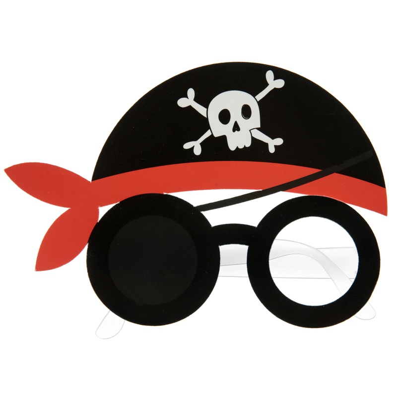 Pirat Bandana Øjenmaske - 1 stk (18 x 12 cm) | Pirat Partybriller - Temashop