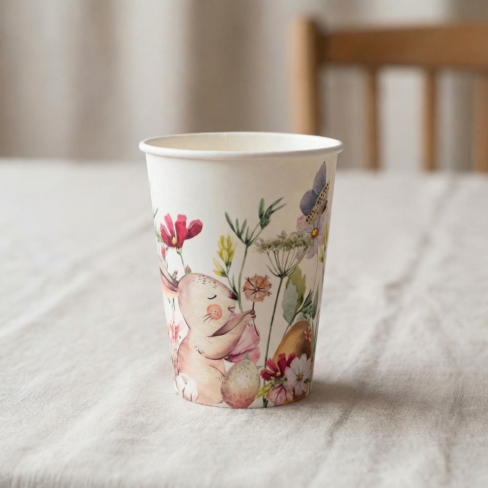 Påskeblomster Papkrus - 10 stk (270 ml) | Påske Krus - Temashop