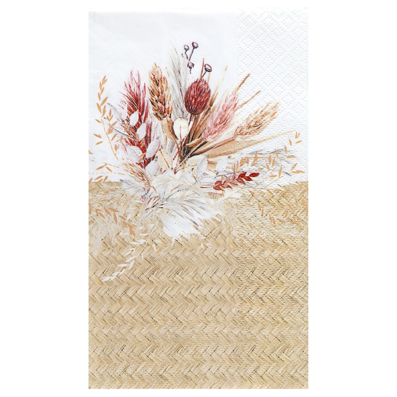 Naturblomster Servietter - 20 stk (33 x 40 cm) | Blomst Servietter - Temashop