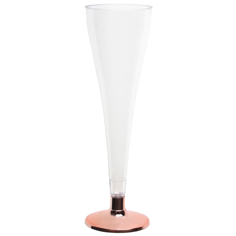 Flute Tynde Champagneglas Rosaguld - 6 stk (120 ml) | Rosaguld tema Glas - Temashop