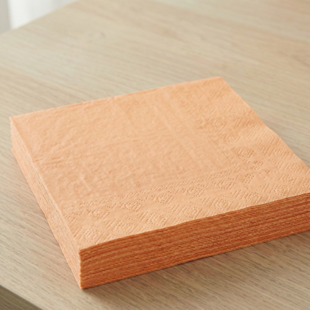 Servietter Abrikos - 20 stk (33 x 33 cm) | Fersken Tema Servietter - Temashop