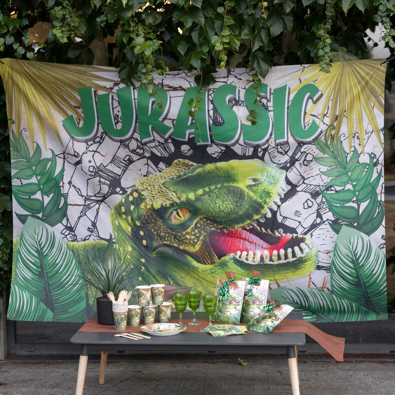T-Rex Dinosaur Banner - 1 stk (210 x 150 cm) | Dinosaurus Bannere - Temashop