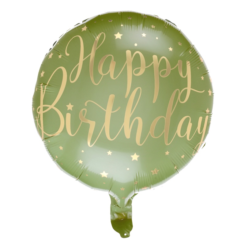 Happy Birthday Folieballon Oliven