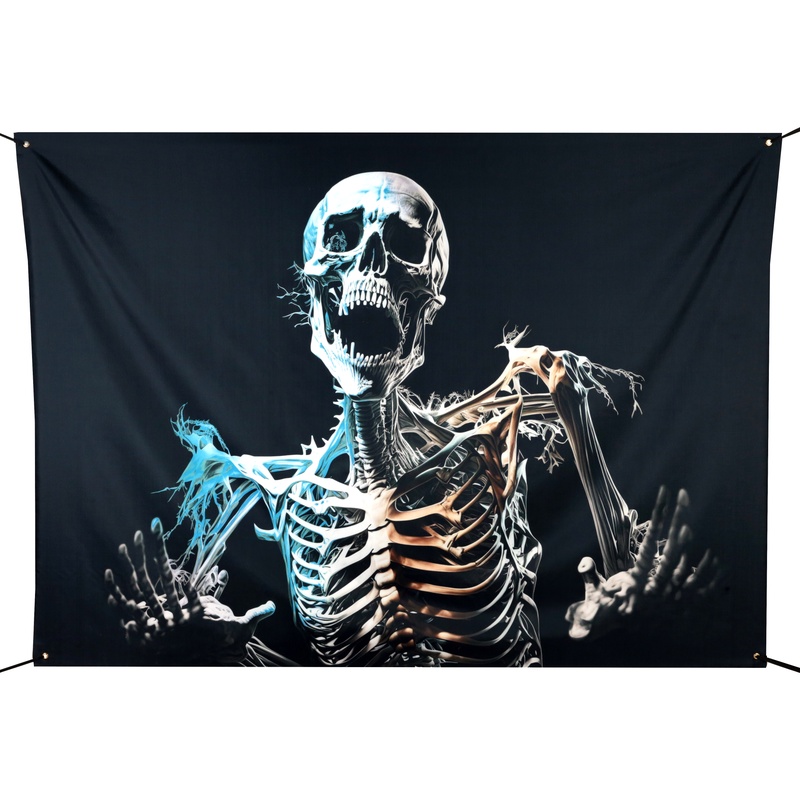 Horror Skelet Banner Baggrund