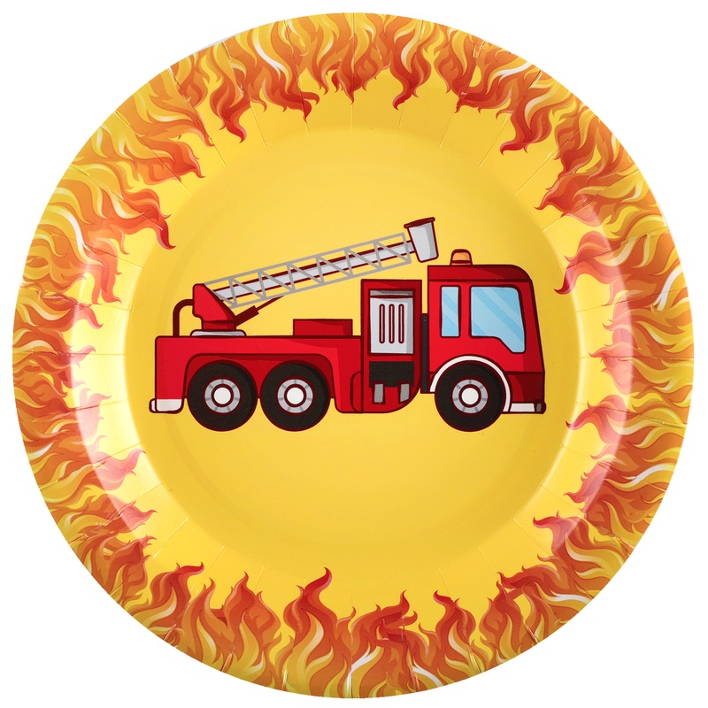 Brandmand Paptallerkener Gul - 10 stk (Ø 22,5 cm) | Brandmand Tallerkner - Temashop