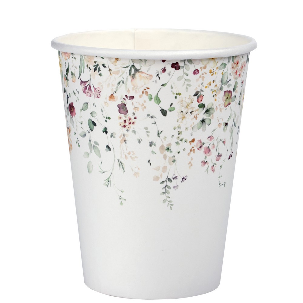 Herbarium Blomster Papkrus - 6 stk (Ø 7,8 x 9,7 cm / 270 ml) | Blomst Krus - Temashop