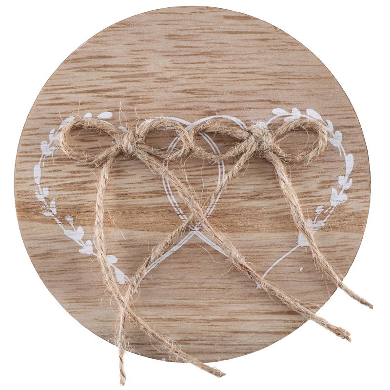 Træ Ringbærerplade Natur - 1 stk (15 x 15 cm) | Bryllup Ringbærerpude - Temashop