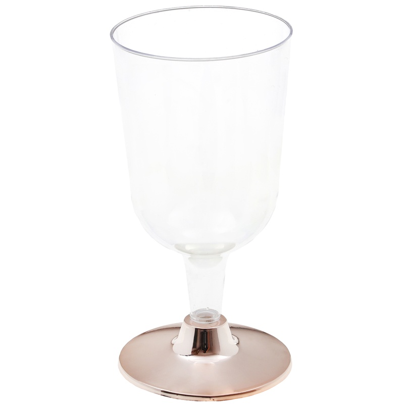 Plast Vinglas Rosaguld Fod