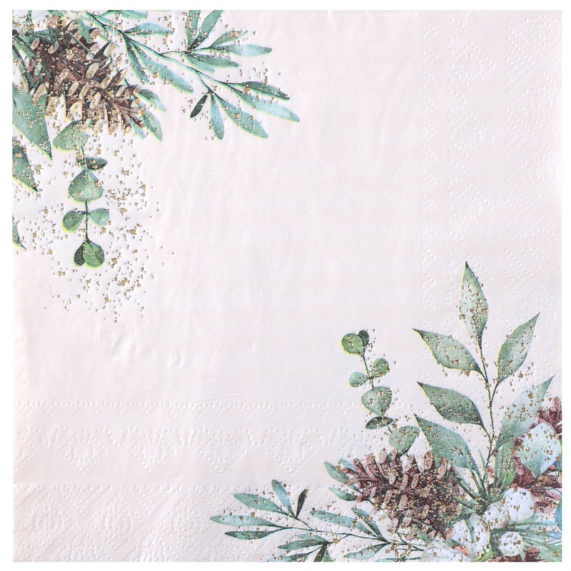 Vintergrønt Jule Servietter