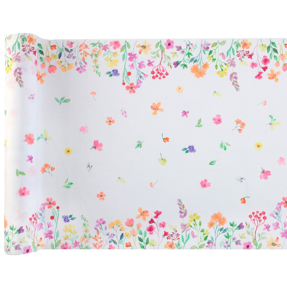 Forårsblomster Bordløber - 1 rulle (28 cm x 2,5 m) | Blomst Bordløber - Temashop