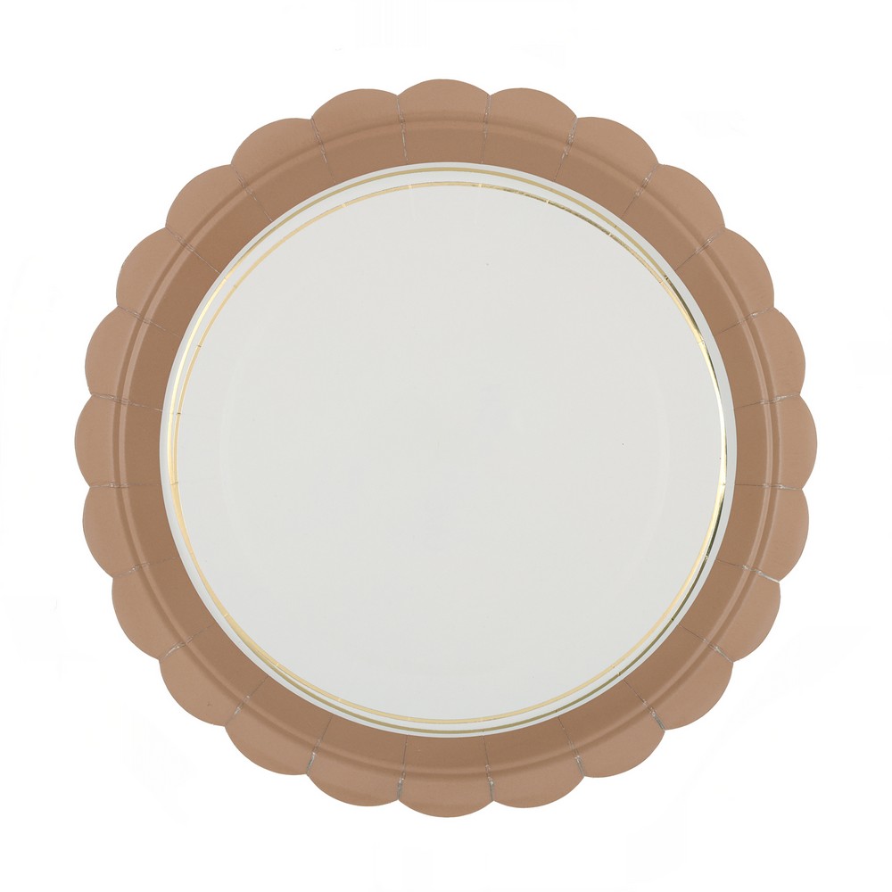 Delicious Paptallerkener Mokka - 6 stk (Ø 23 cm) | Brun Tema Tallerkner - Temashop