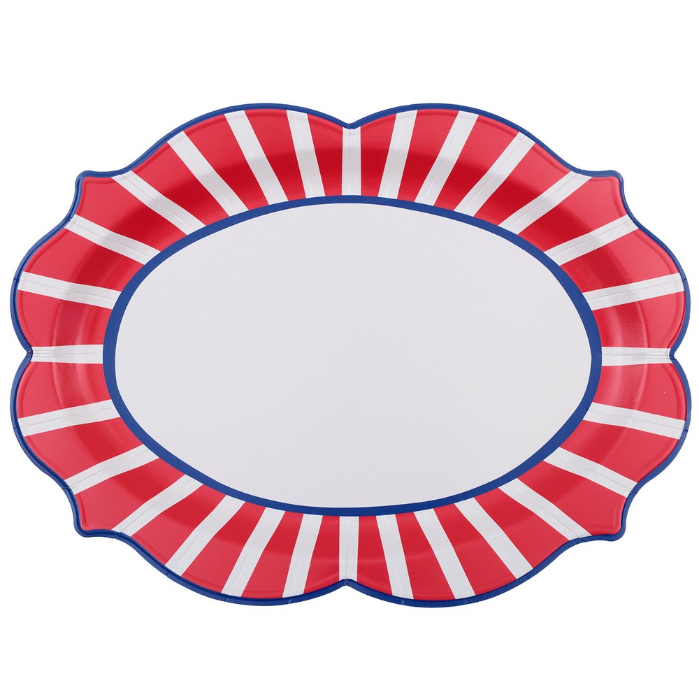 Dolce Vita Serveringsfade Rød - 2 stk (36 x 26 cm) | Karneval Fade - Temashop