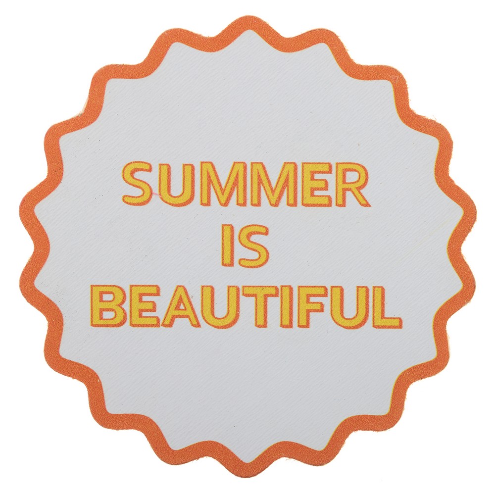 Summer Vibes Ølbrikker - 4 stk (Ø 10 cm) | Sommer Ølbrikker - Temashop