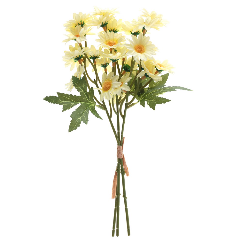 Margerit Buket Gul - 1 stk (15 x 14 x 26 cm) | Blomst Kunstige blomster - Temashop