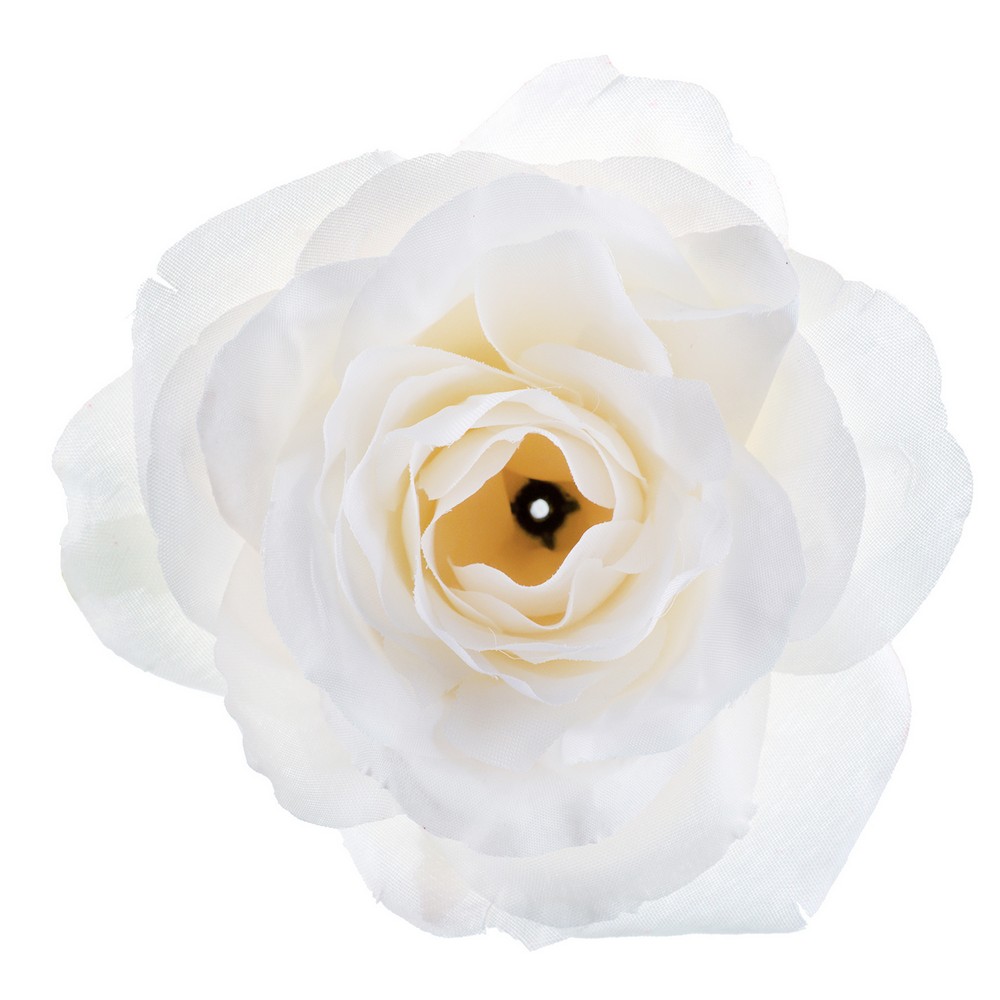 Rose Bordpynt Hvid - 4 stk (Ø 10 x 7,5 cm) | Blomst Kunstige blomster - Temashop