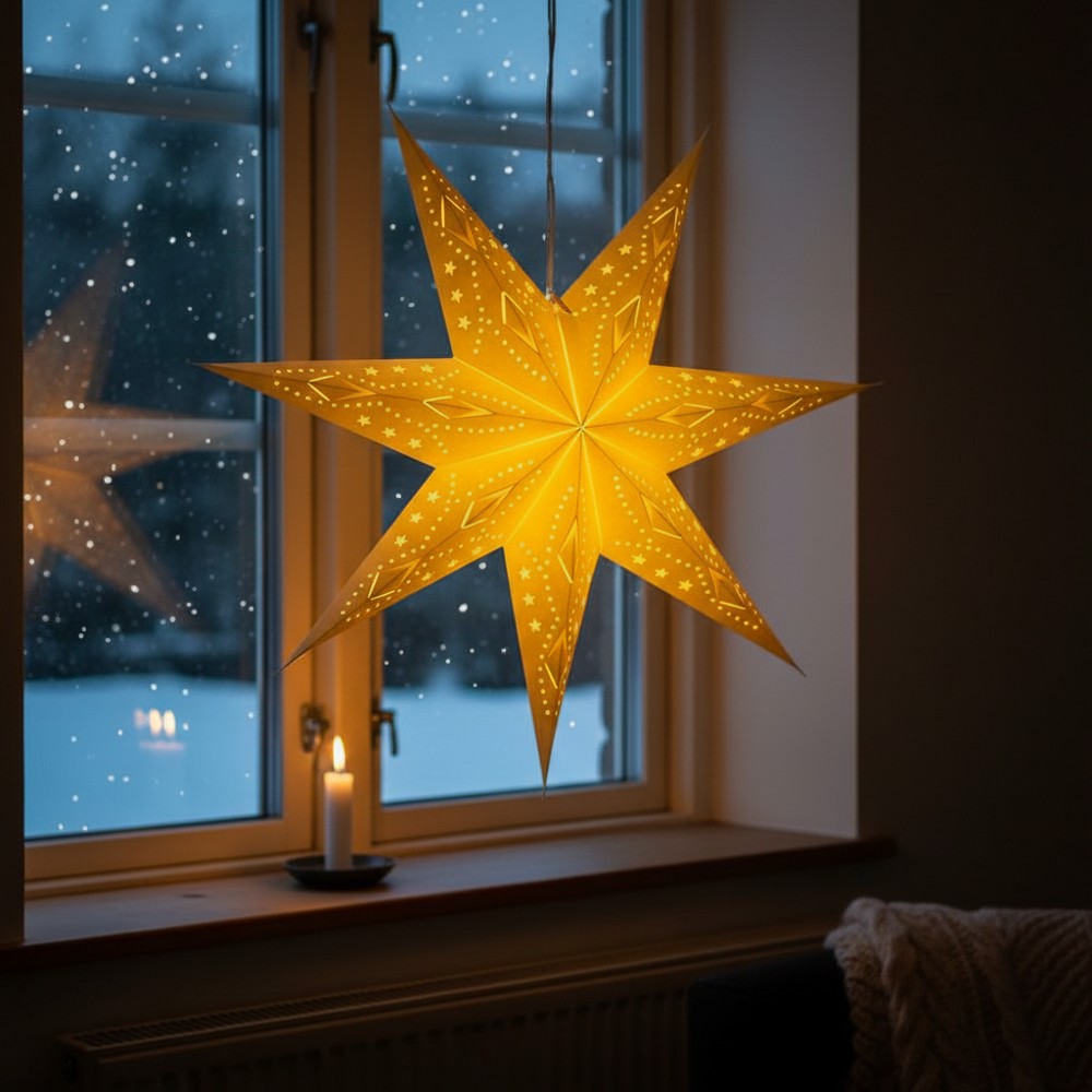 LED Julestjerne Hvid