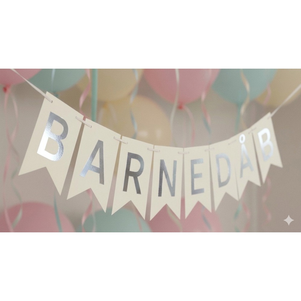 Barnedåb Guirlande Sølv