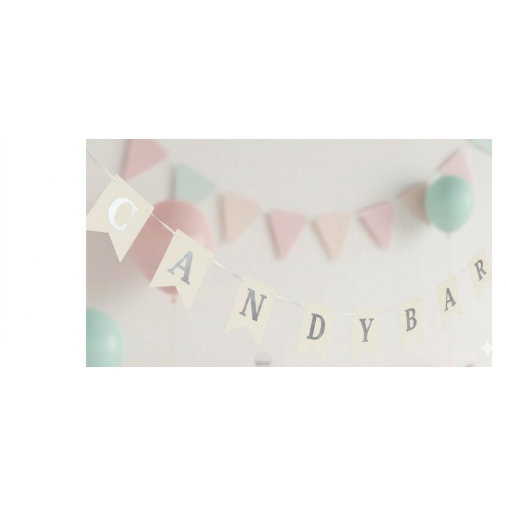 Candybar Guirlande Sølv