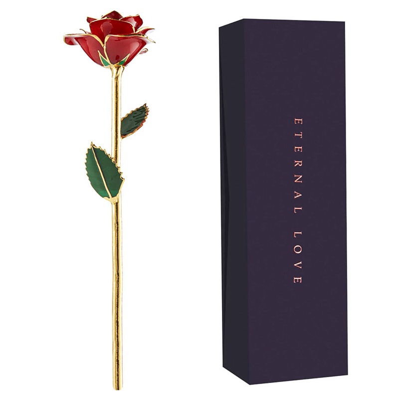 Forgyldt Rose | Valentinsdag Kunstige blomster - Temashop