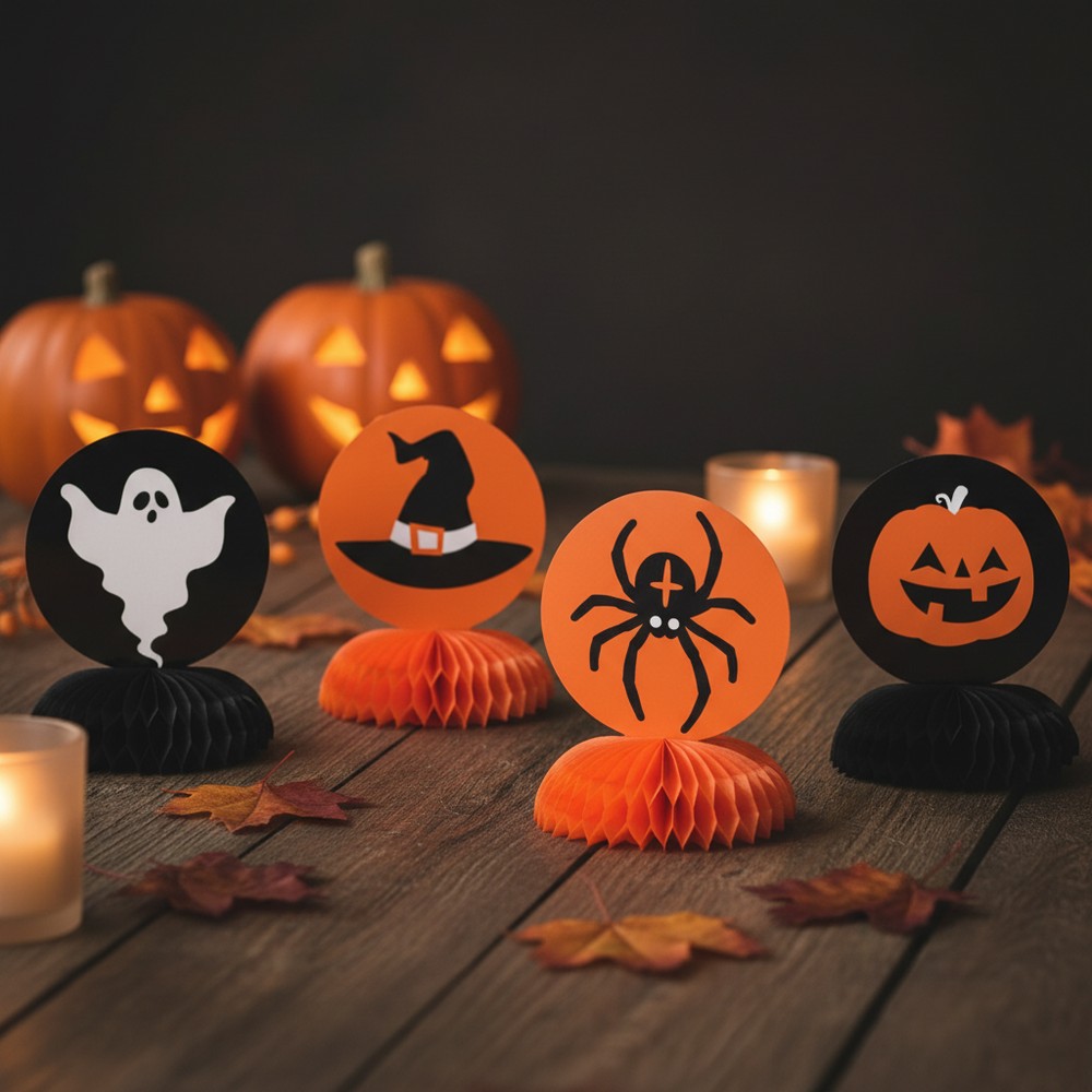 Halloween Honeycomb Bordpynt