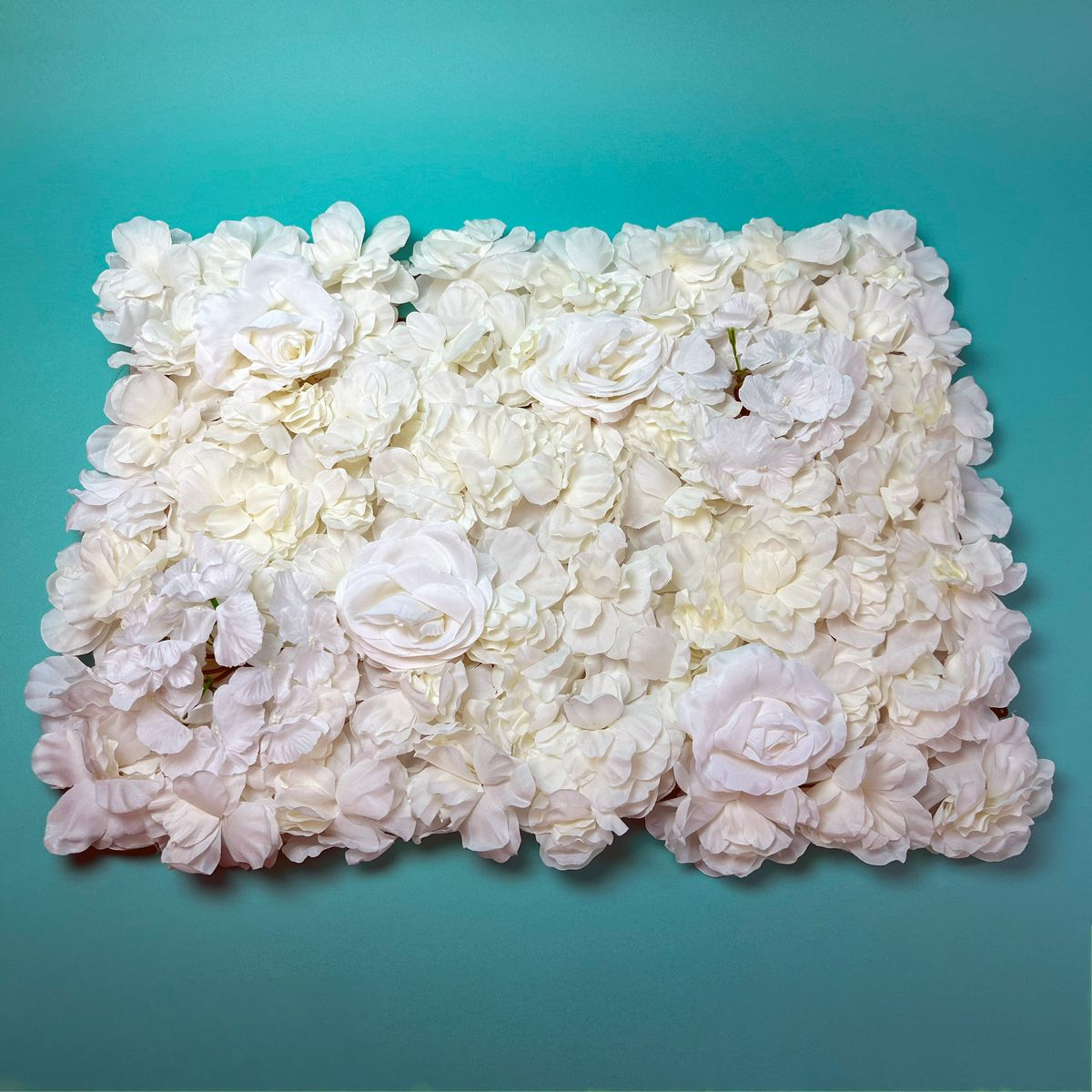 Blomster Panel Hvid - 1 stk (40 x 60 cm) | Blomst Vægbaggrunde - Temashop