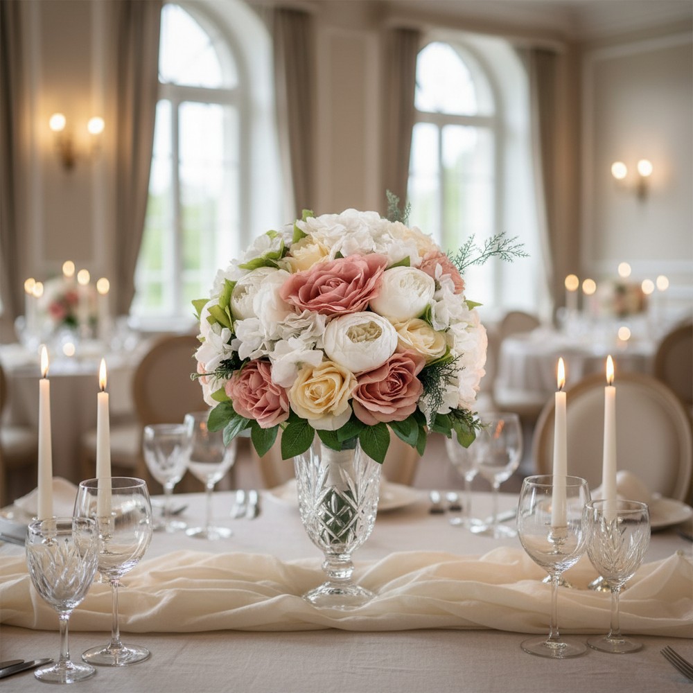 Blomsterbuket Dekoration - 1 stk (35 cm) | Blomst Kunstige blomster - Temashop