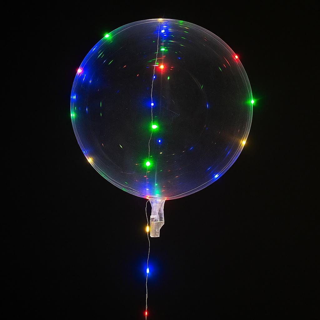 Rund LED Ballon Multifarvet