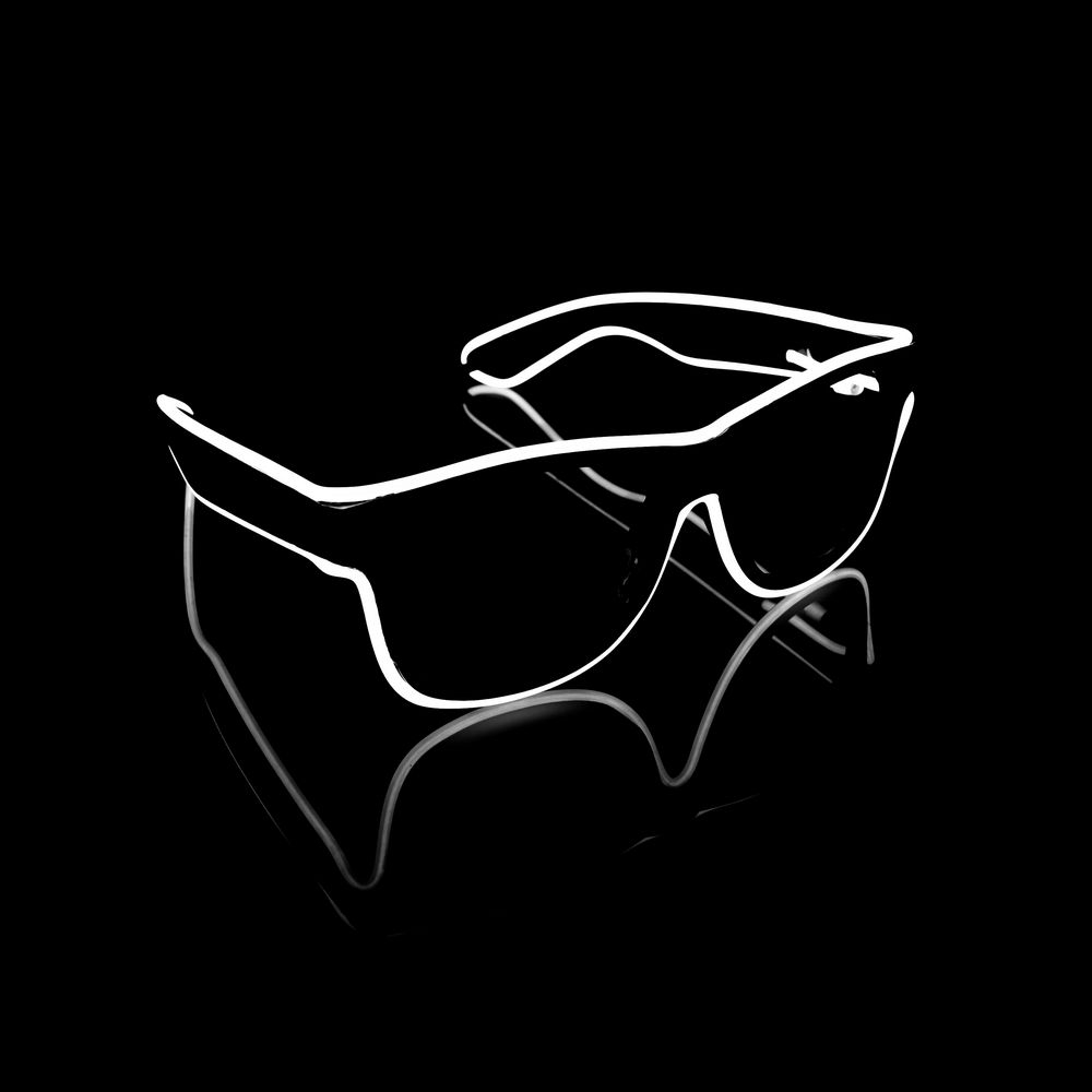 LED Wayfarer Briller Hvid | Briller - Hovedtilbehør - Temashop