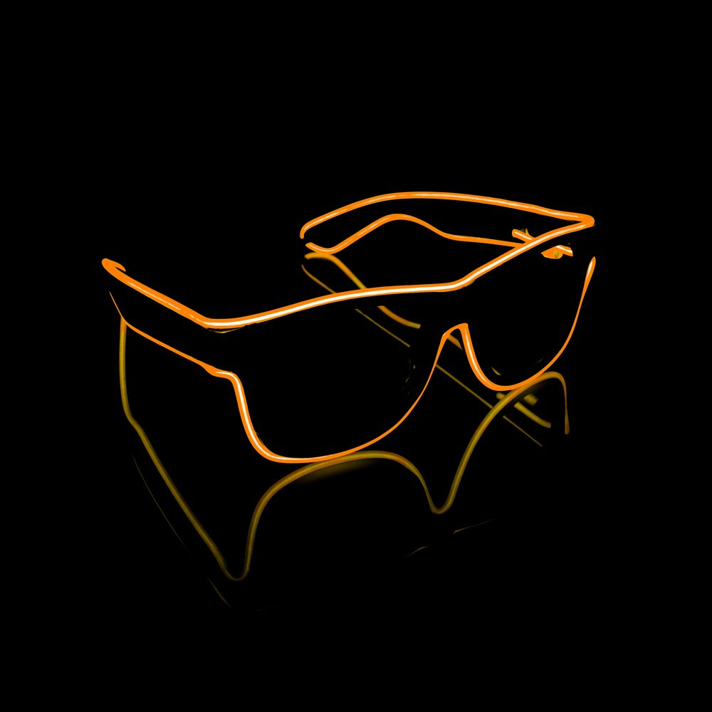 LED Wayfarer Briller Orange | Orange tema Briller - Hovedtilbehør - Temashop