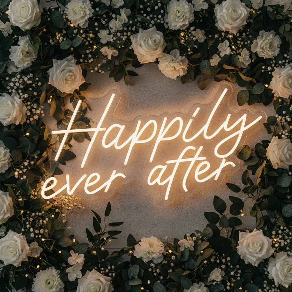 Happily Ever After Neon Skilt