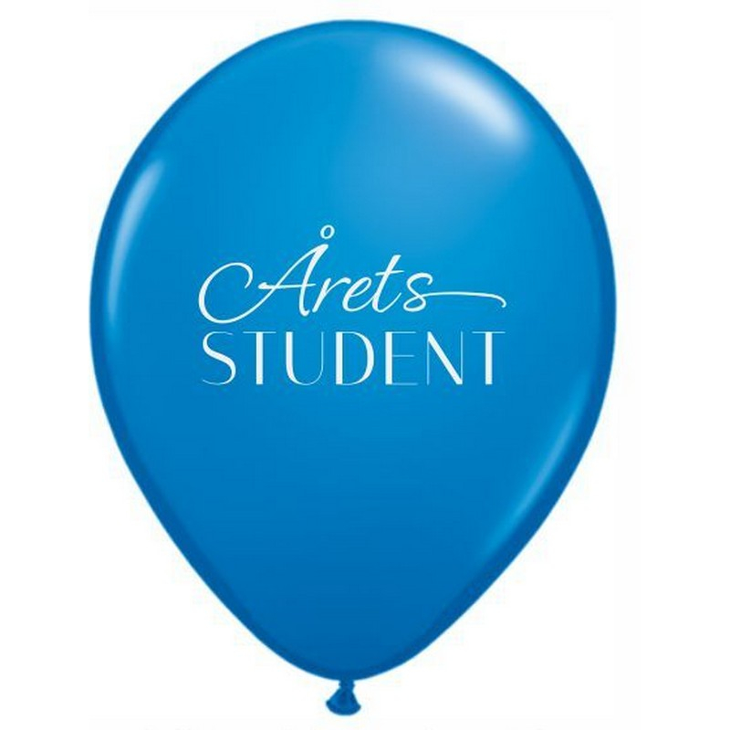 Årets Student Balloner Blå - 6 stk (30 cm) | Studerende Latexballoner - Temashop