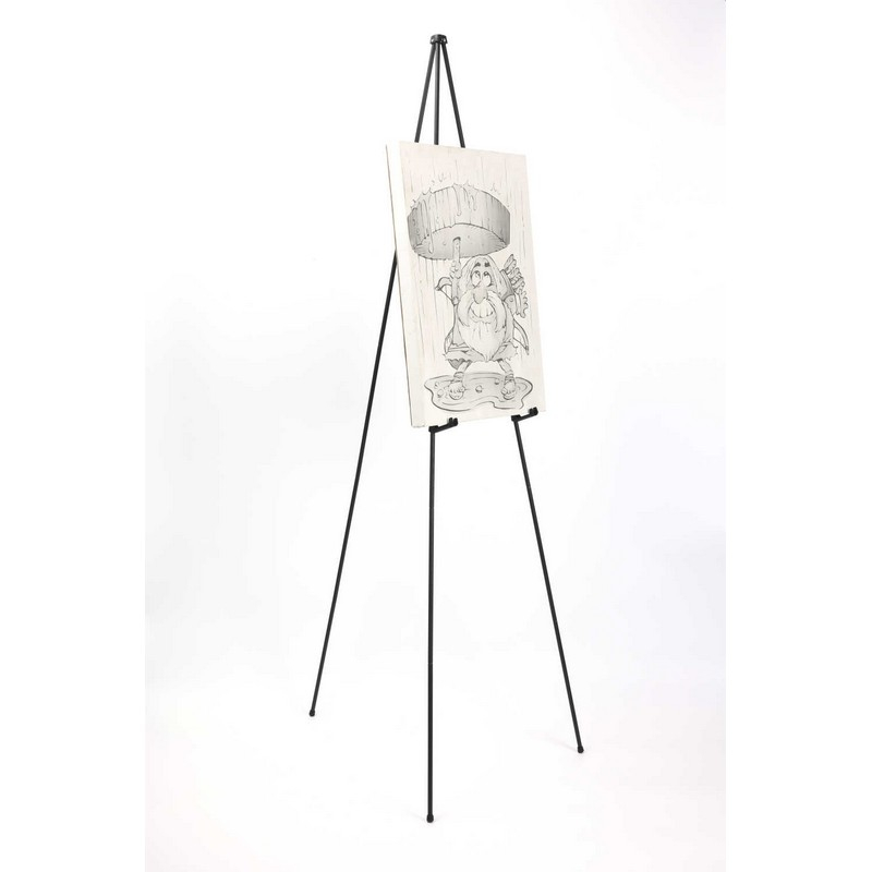 Stål Staffeli Sort - 1 stk (168 x 100 cm) - Temashop