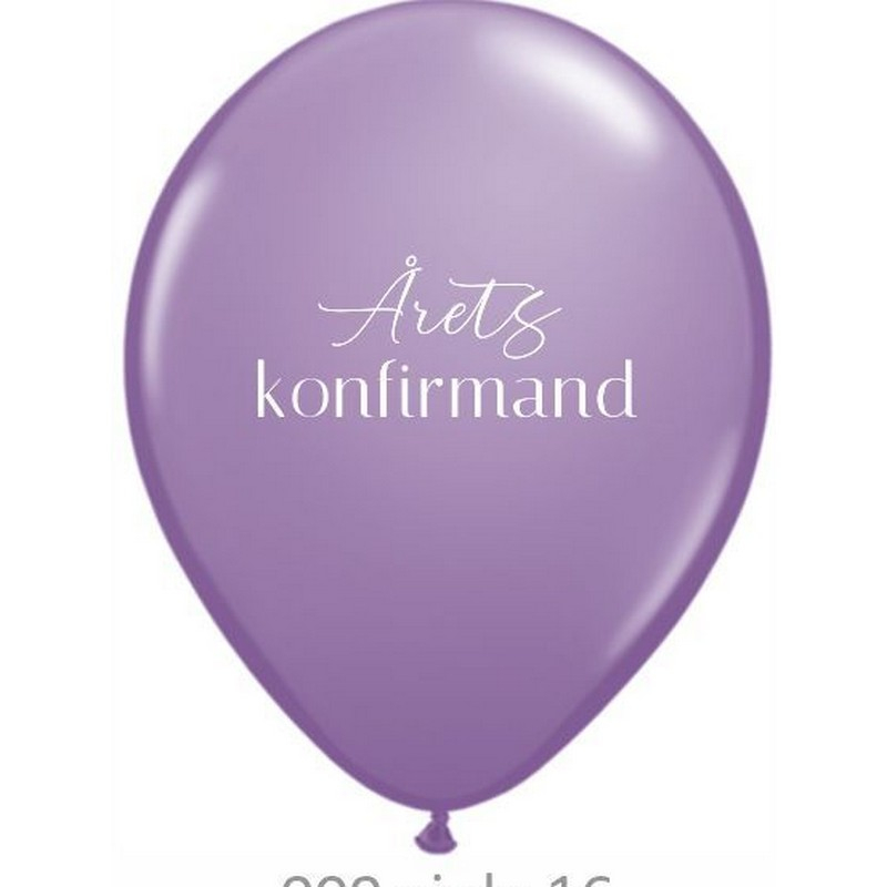 Årets Konfirmand Balloner Lilla - 6 stk (30 cm) | Konfirmation Latexballoner - Temashop