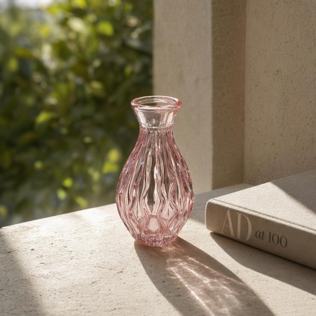 Hydra Vase Lys Pink - 1 stk (11,3 x Ø 6,5 cm) - Temashop