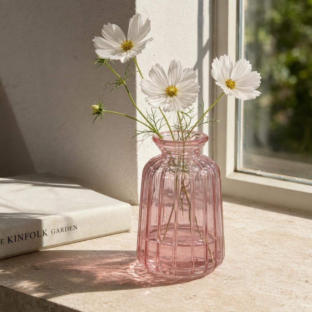 Kylie Vase Lys Rosa - 1 stk (11 x Ø 7 cm) - Temashop