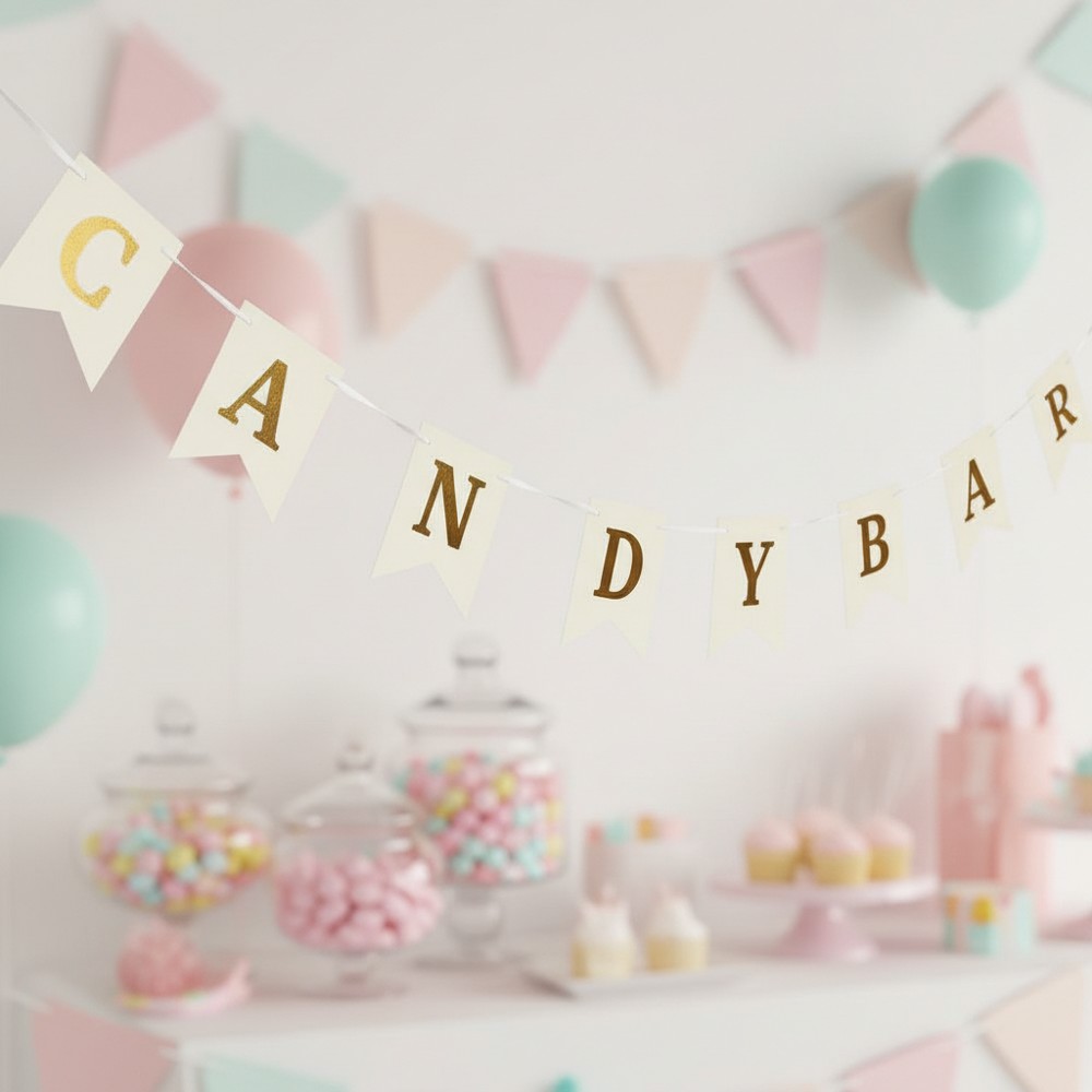 Candybar Banner - 1 stk (3 m) | Slik Guirlander - Temashop