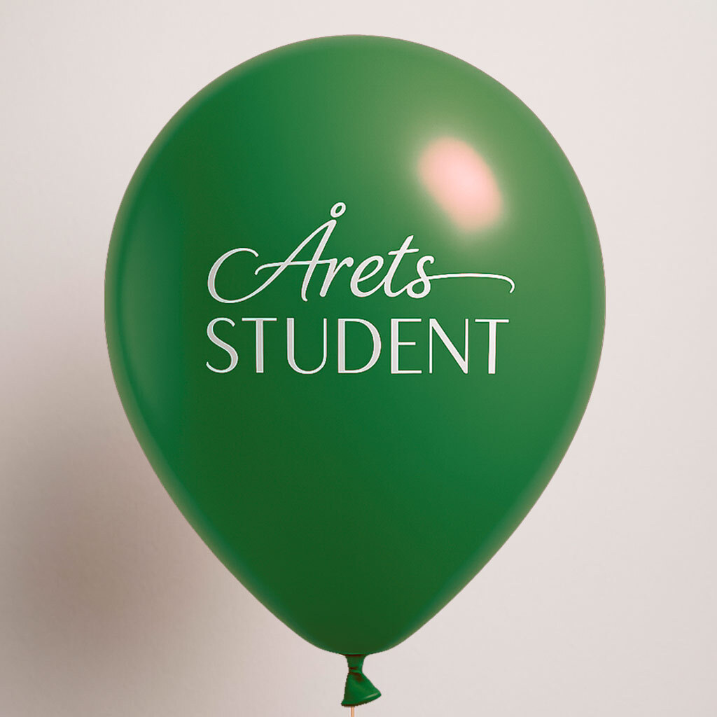 Årets Student Balloner Metallisk Grøn - 6 stk (30 cm) | Studerende Latexballoner - Temashop