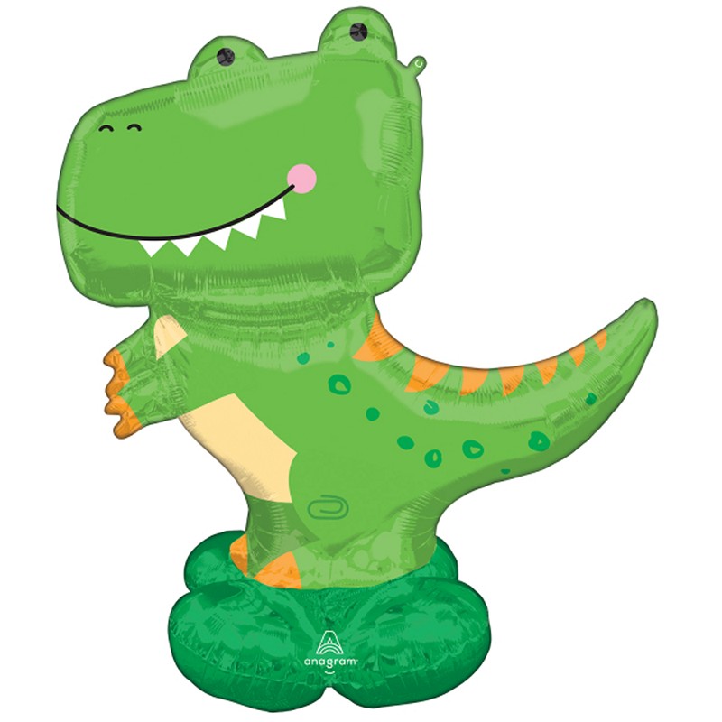 T-Rex Airloonz Folieballon - 1 stk (114 x 137 cm) | Dinosaurus Folieballoner - Temashop