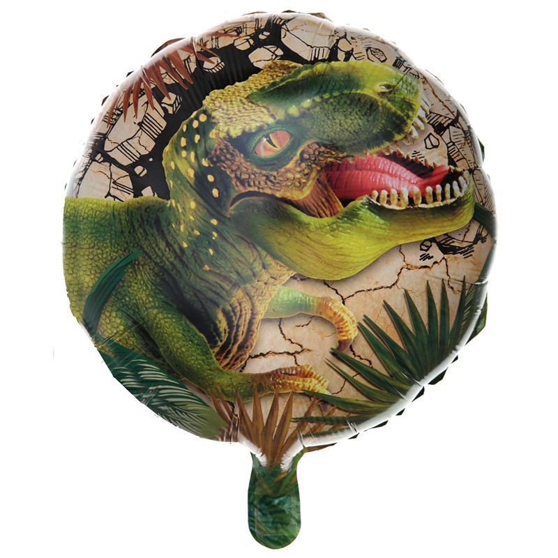 T-Rex Dinosaur Folieballon - 1 stk (Ø 45 cm) | Dinosaurus Folieballoner - Temashop