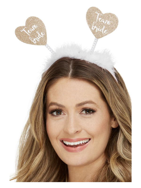 Team Bride Hårbøjle Hvid | Bachelorette Hårbøjle / Pandebånd / Hårbånd - Hovedtilbehør - Temashop