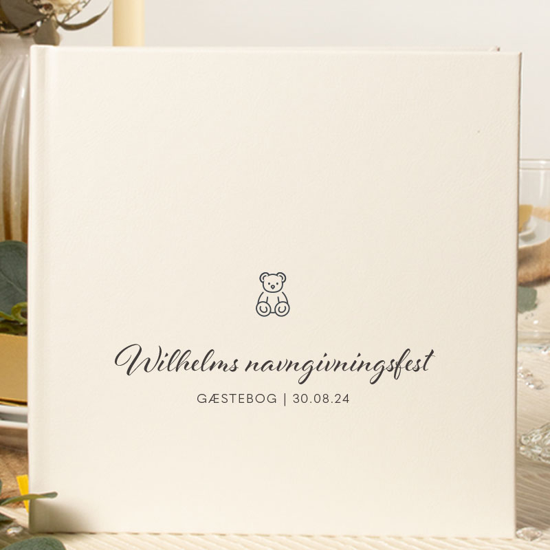 Personlig Gæstebog Teddy Tales - 1 stk (20,5 x 20,5 cm) - Temashop